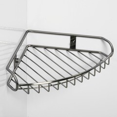 Полка для ванной WasserKraft Ammer угловая 220х276х50 мм металл серебро (K-1511) - фото 2