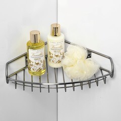 Полка для ванной WasserKraft Ammer угловая 220х276х50 мм металл серебро (K-1511) - фото 4