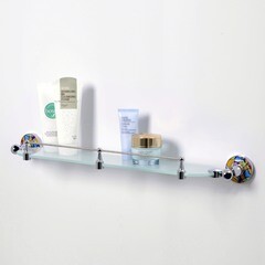 Полка для ванной WasserKraft Diemel K-2200 117х610х60 мм стекло/металл хром (K-2244) - фото 4