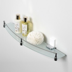 Полка для ванной WasserKraft Leine K-5000 White 125х500х70 мм стекло/металл хром/белая (K-5044W) - фото 3