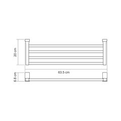 Полка для ванной WasserKraft Exter K-5200 200х635х70 мм металл бронза (K-5211) - фото 2