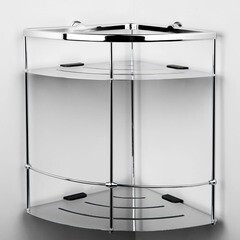 Полка для ванной WasserKraft угловая двухъярусная 260х260х343 мм металл/пластик хром (K-522) - фото 2