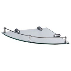 Полка для ванной WasserKraft угловая 290х290х50 мм стекло/металл хром (K-544) - фото 1