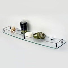 Полка для ванной WasserKraft 150х600х50 мм стекло/металл хром (K-555) - фото 2