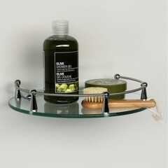 Полка для ванной WasserKraft 210х250х50 мм стекло/металл хром (K-566) - фото 3