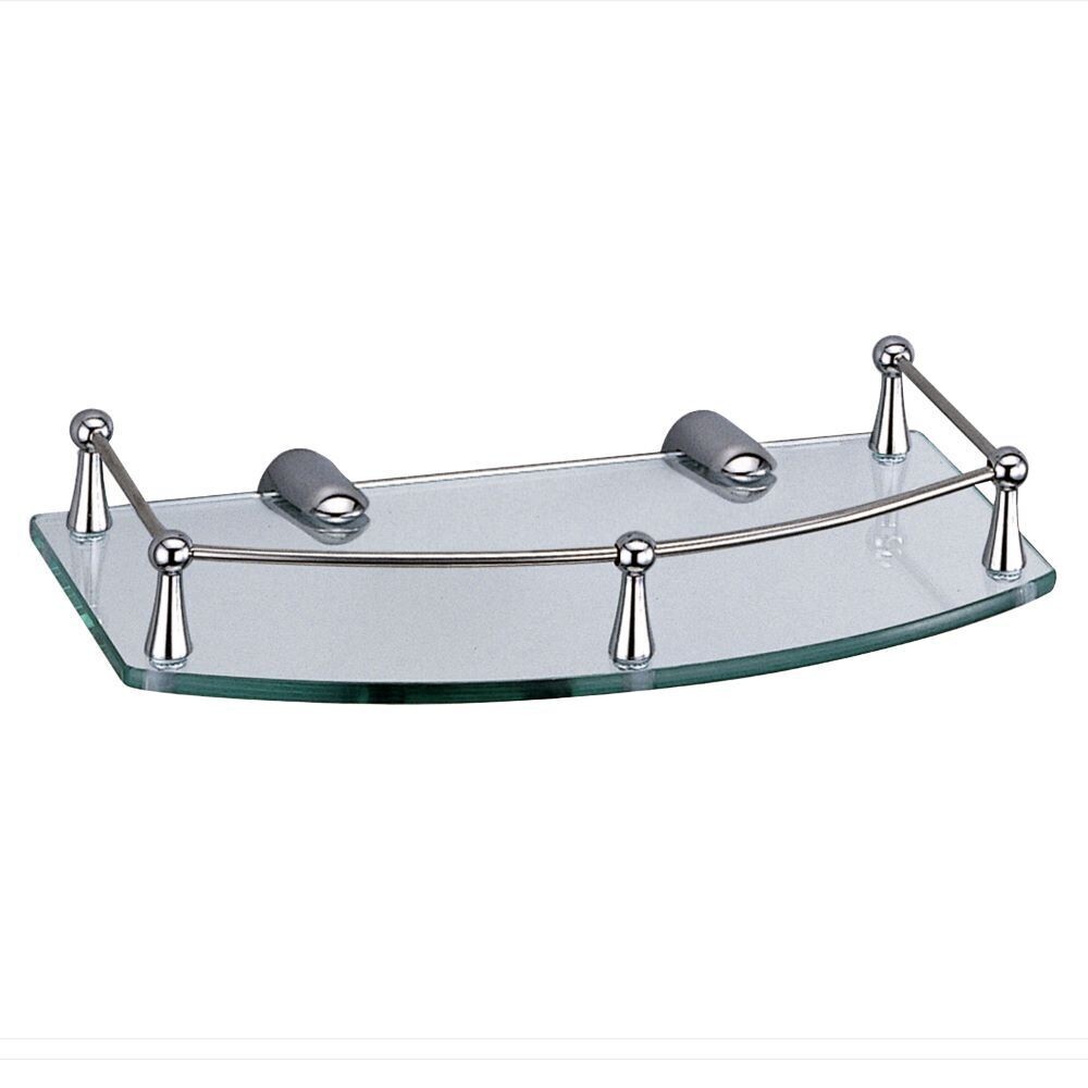 Изображение товара Полка для ванной WasserKraft 26x16 см стекло металл хром K-588