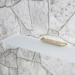 Полка для ванной WasserKraft Aisch K-5900 129х530х22 мм стекло/металл золото (K-5924) - фото 2