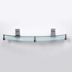 Полка для ванной WasserKraft Lopau K-6000 125х500х70 мм стекло/металл хром (K-6044) - фото 4