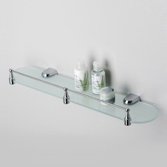 Полка для ванной WasserKraft Berkel K-6800 113х500х60 мм стекло/металл хром (K-6844) - фото 3