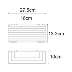 Полка для ванной WasserKraft 133х275х100 мм металл серебро (K-711N) - фото 2