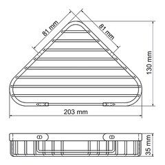 Полка для ванной WasserKraft угловая 130х203х35 мм металл хром (K-733) - фото 4