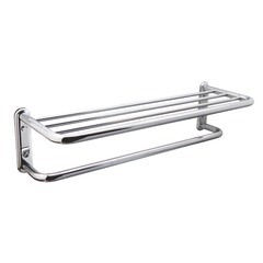 Полка для ванной WasserKraft с полотенцедержателем 210х640х170 мм металл хром (K-888) - фото 1