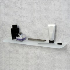 Полка для ванной WasserKraft Wiese K-8900 129х530х22 мм стекло/металл серебро (K-8924) - фото 3