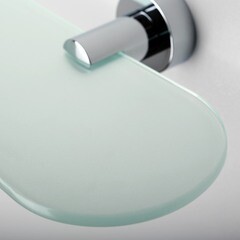 Полка для ванной WasserKraft Donau K-9400 140х500х45 мм стекло/металл хром (K-9424) - фото 2