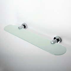 Полка для ванной WasserKraft Donau K-9400 140х500х45 мм стекло/металл хром (K-9424) - фото 4