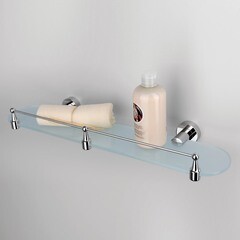 Полка для ванной WasserKraft Donau K-9400 145х500х45 мм стекло/металл хром (K-9444) - фото 3