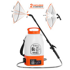 Опрыскиватель аккумуляторный Daewoo 6 л 16 В 3 Ач Li-Ion 1 АКБ и ЗУ (DSA 6 Li) - фото 4