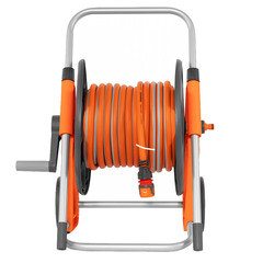 Тележка с поливочным шлангом 20 м Daewoo металлическая с набором для полива (DWR 2126) - фото 2