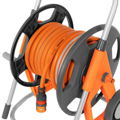 Тележка с поливочным шлангом 20 м Daewoo металлическая с набором для полива (DWR 2126) - фото 7