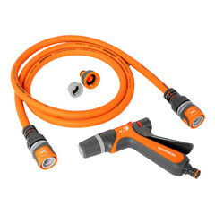 Тележка с поливочным шлангом 20 м Daewoo металлическая с набором для полива (DWR 2126) - фото 3