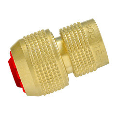 Адаптер 1/2 для соединения шлангов Профитт внутренняя резьба латунный с аквастопом (0102778-RCS) - фото 1