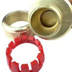 Адаптер 3/4 для соединения шлангов Профитт внутренняя резьба латунный с аквастопом (0102785-RCS) - фото 5