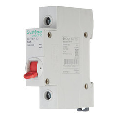 Выключатель нагрузки Systeme Electric City9 Set 1P 63А 230 В на DIN-рейку (C9S16163) - фото 2