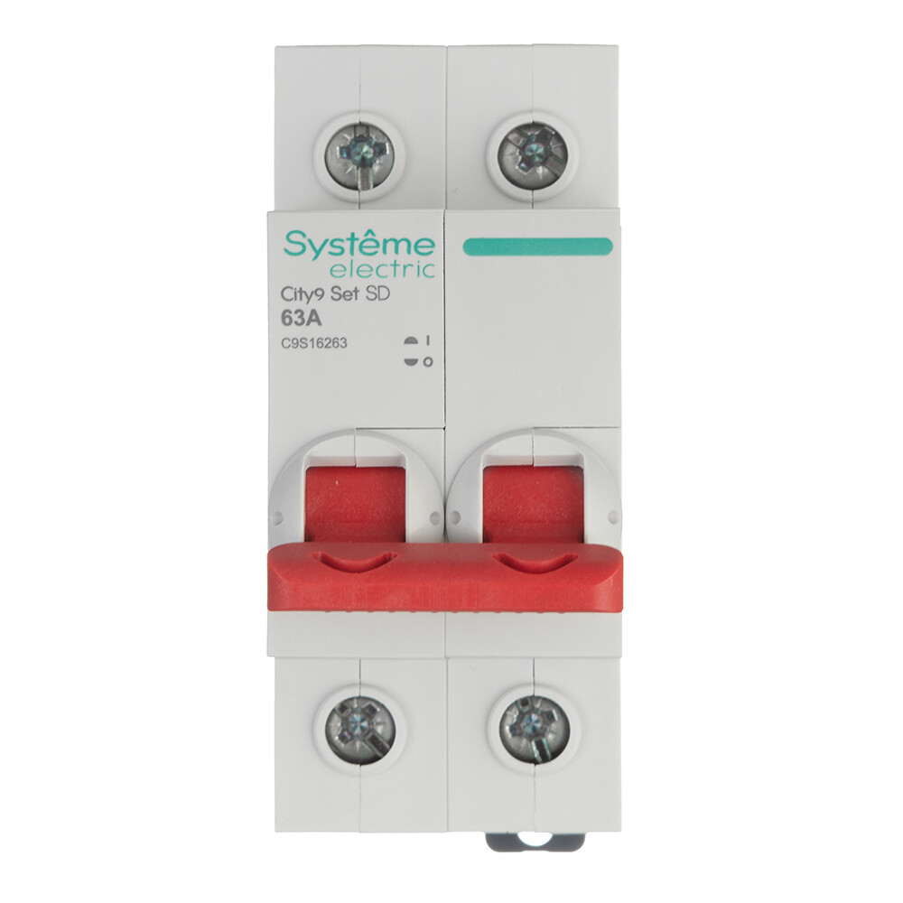 Изображение товара Выключатель нагрузки Systeme Electric City9 Set 2P 63А 230 В на DIN-рейку