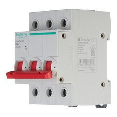 Выключатель нагрузки Systeme Electric City9 Set 3P 63А 230 В на DIN-рейку (C9S16363) - фото 3