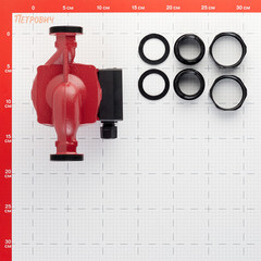 Циркуляционный насос для систем отопления Rommer 25/60 DN25 подъем 6 м 180 мм с гайками (RCP-0002-2561801) - фото 4