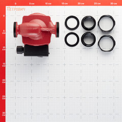 Циркуляционный насос для систем отопления Rommer 25/40 DN25 подъем 4 м 130 мм с гайками (RCP-0002-2541301) - фото 5