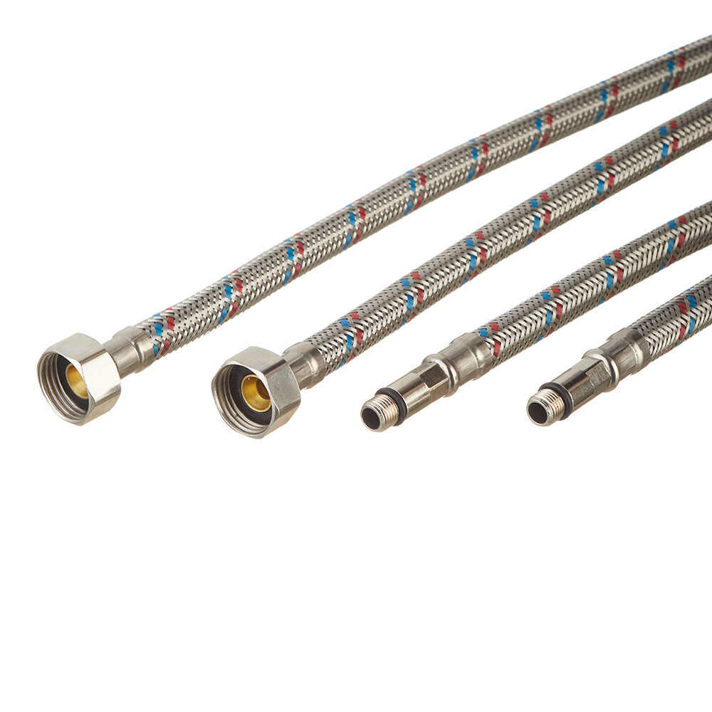 Изображение товара Гибкая подводка для смесителя 1/2 ВР 60 см М10 латунь Китай