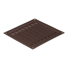 Решетка вентиляционная стальная Ore 150х150 мм коричневая - фото 4