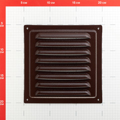 Решетка вентиляционная стальная Ore 150х150 мм коричневая - фото 3