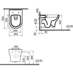 Унитаз подвесной Vitra Zentrum Round безободковый без сиденья (7786B003-0075) - фото 2