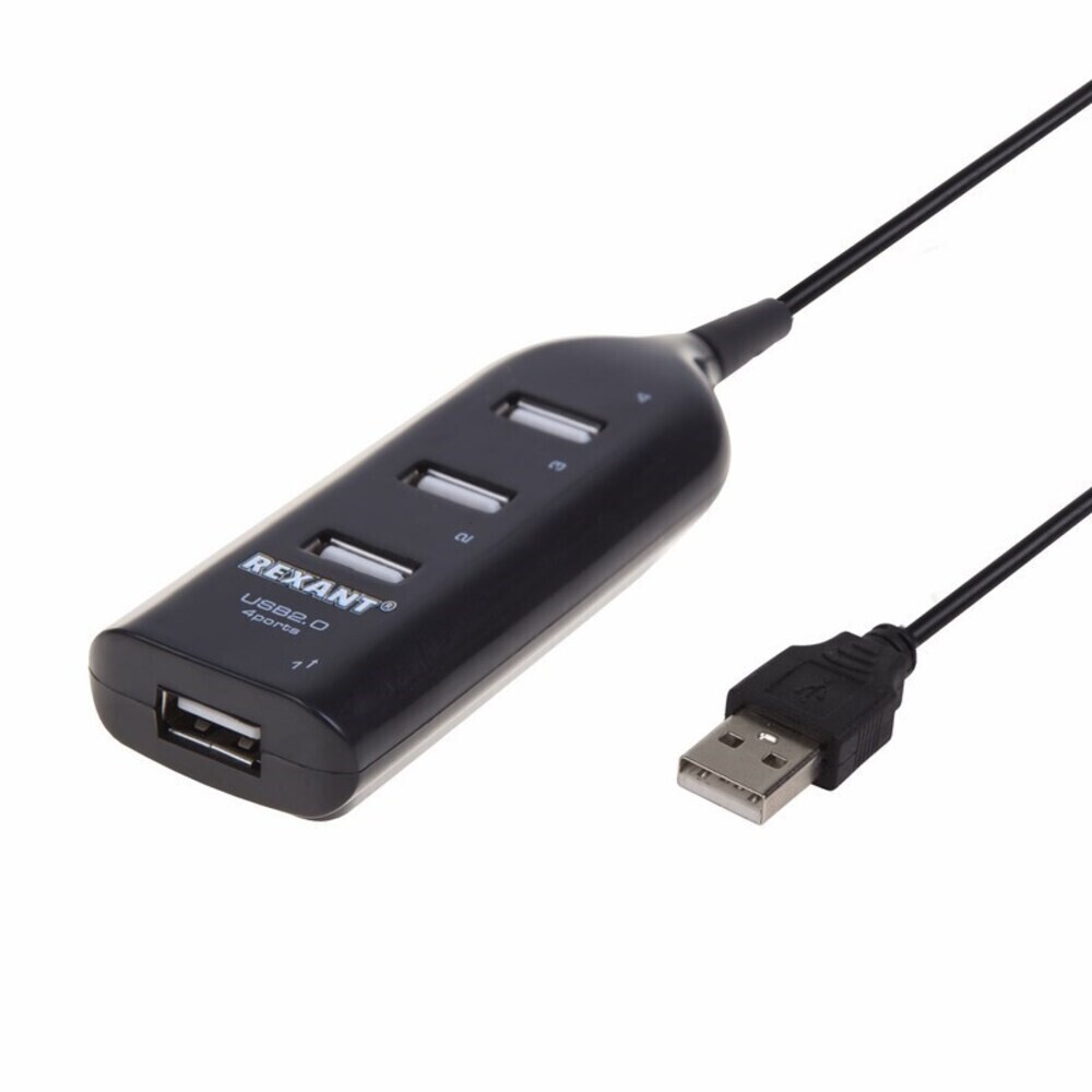 Изображение товара Разветвитель USB 2.0 Rexant на 4 порта (18-4105)