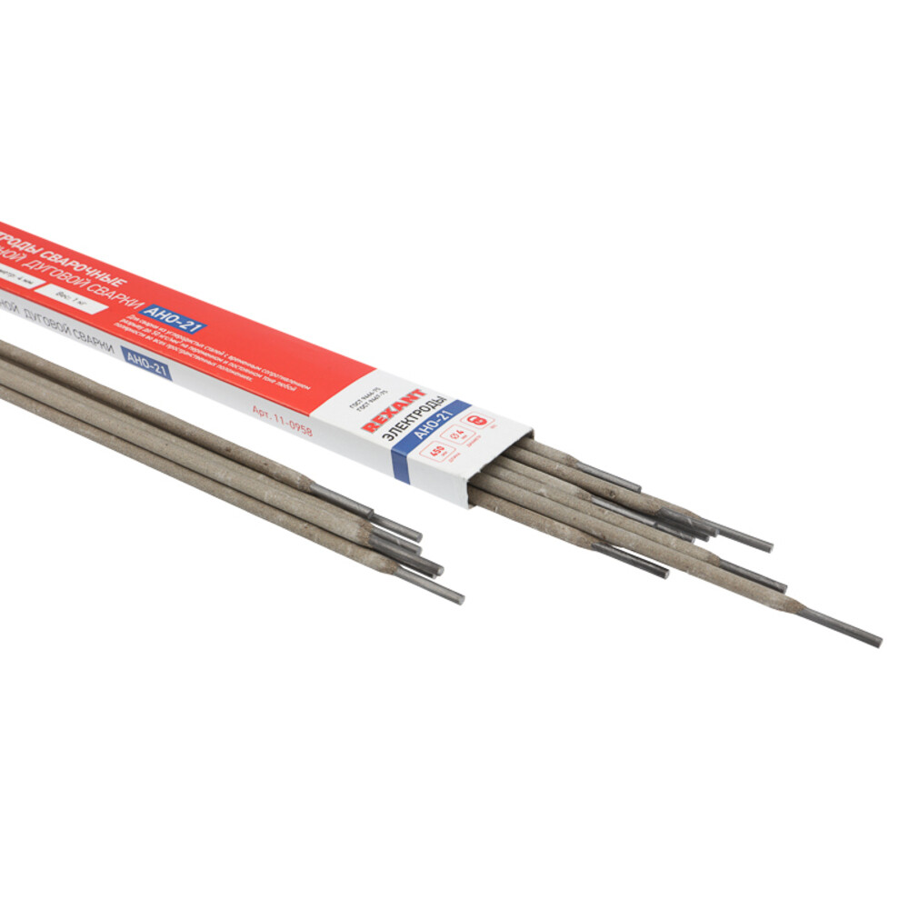 Изображение товара Сварочные электроды Rexant АНО-21 d4 мм 1 кг