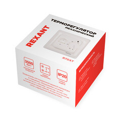 Терморегулятор механический для теплого пола Rexant R70XT белый - фото 2