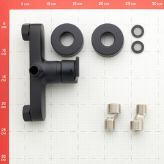 Смеситель для душа без излива Cersanit Brasko Black черный без лейки однорычажный (63109) - фото 4