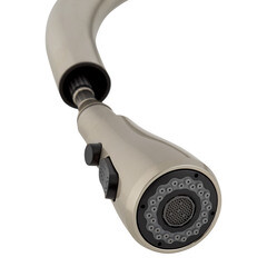 Смеситель для кухни Esko Kitchen сатин с высоким изливом с вытяжной лейкой однорычажный (TSS 519) - фото 3