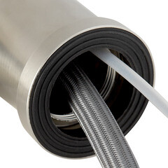 Смеситель для кухни Esko Kitchen сатин с высоким изливом с вытяжной лейкой однорычажный (TSS 519) - фото 5