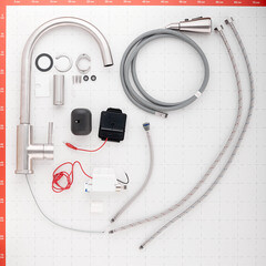 Смеситель для кухни Esko Kitchen сатин с высоким изливом с вытяжной лейкой однорычажный (TSS 519) - фото 7