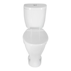 Унитаз-компакт Универсал Обь с косым выпуском с сиденьем пластик белый (4607152360462) - фото 5