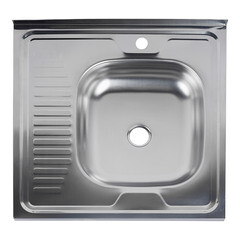 Мойка для кухни Ukinox Nord 60х60х12 см накладная с крылом сталь (Nr 600х600 0,4 R) - фото 6
