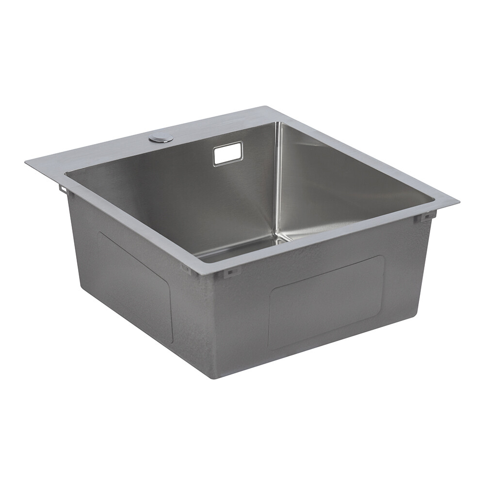 Изображение товара Мойка кухонная из нержавеющей стали 45x50 см врезная Ukinox Практика