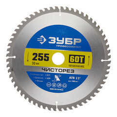 Изображение товара Диск пильный по дереву Зубр 255х30х2 мм 60 зубьев (36905-255-30-60_z01)