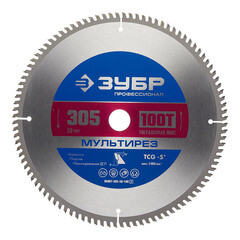 Изображение товара Диск пильный по алюминию Зубр 305х30х2 мм 100 зубьев (36907-305-30-100_z01)