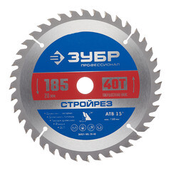 Изображение товара Диск пильный по строительной древесине Зубр 185х20х1,4 мм 40 зубьев (36931-185-20-40)