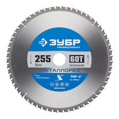 Изображение товара Диск пильный по металлу Зубр 255х30х1,8 мм 60 зубьев (36932-255-30-60)