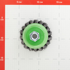 Корщетка для УШМ и УПМ Debever витая жесткая чашеобразная d75 мм М14 сталь - фото 2